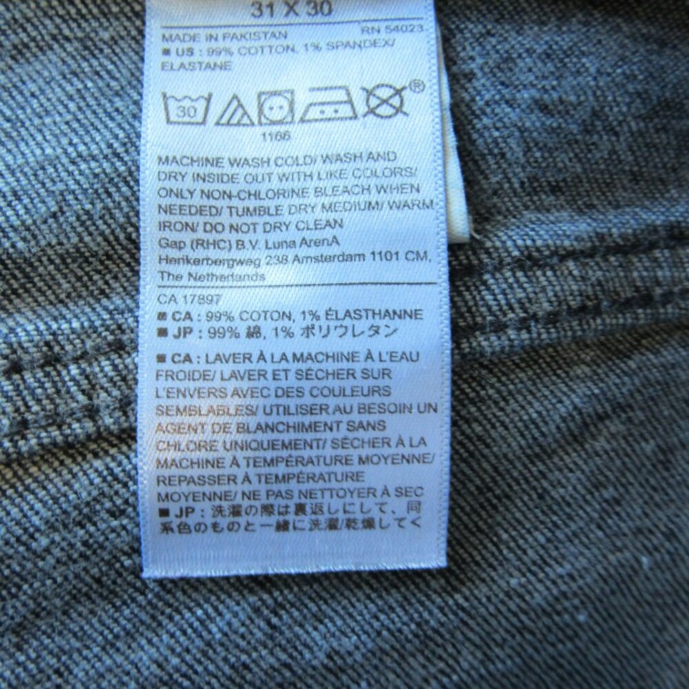 Banana Republic Dark Wash Blue Slim 31 Straight Leg Jeans - Picture 4 of 5
